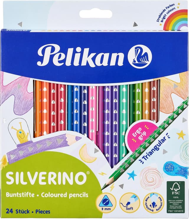 Thumbnail 5 de Pelikan Silverino Matite Colorate 24 Colori Triangolari