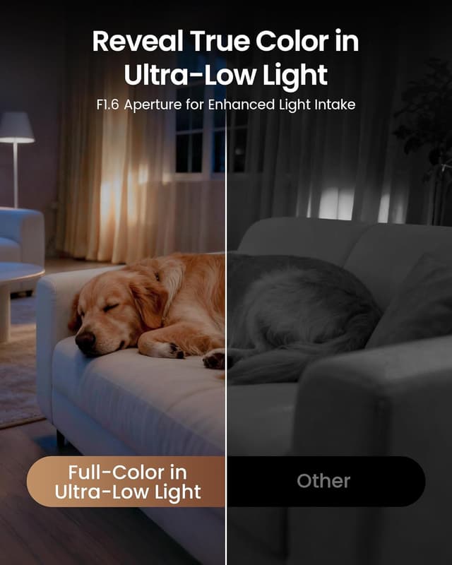 Detalle de ZOSI C518 Telecamera WiFi 4K per interni con visione a 360° e scheda da 64 GB