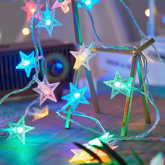 Detalle de MUCHER Star Fairy Lights string lights (USB powered), 6m with 40 multicolour LEDs