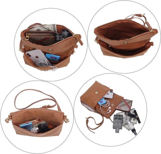 Detalle 2 de Gladdon Umhängetasche Damen Leder 24,5 cm