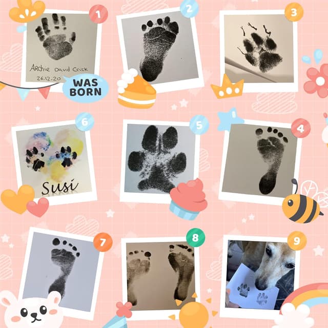 Detalle 2 de Nabance Baby Handprint Kit 6 keepsake cards