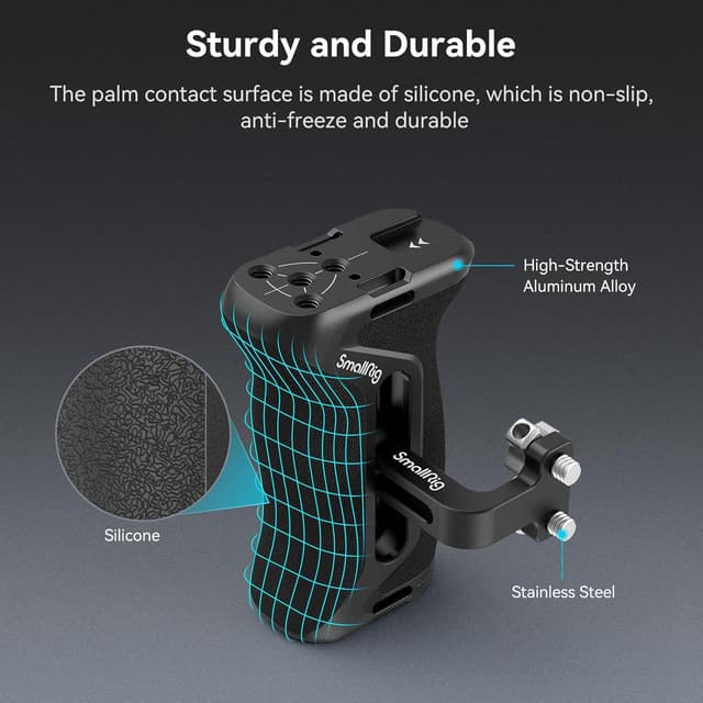 Thumbnail 6 de SMALLRIG 4015 Maniglia laterale in alluminio ergonomica con cold shoe