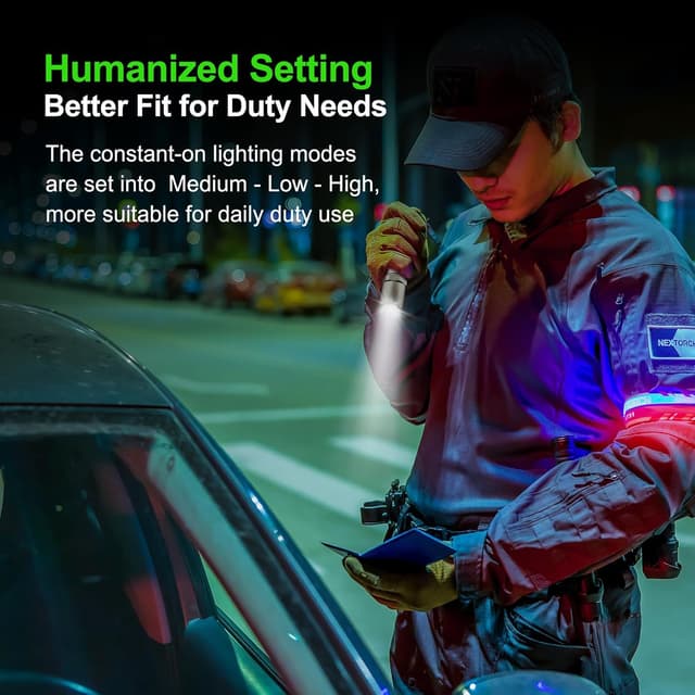 Thumbnail 6 de Nextorch P80B rechargeable flashlight (Olive Green) — up to 2,100 lumens, 5 modes & strobe