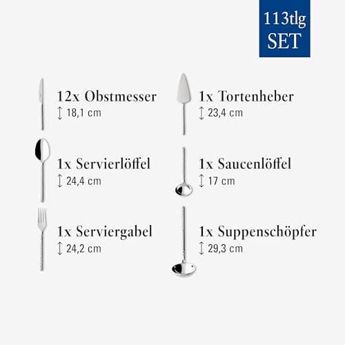 Detalle 2 de Villeroy & Boch Montauk cubertería 113 piezas 🍽