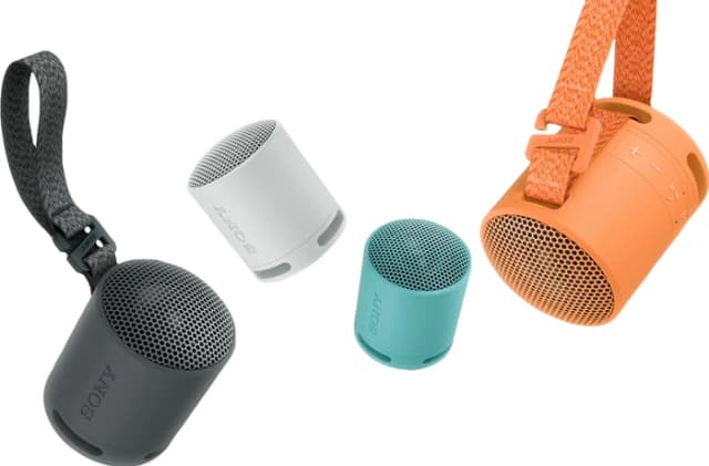 Detalle de Sony SRS-XB100 Doppelpack (Grau) – kompakte IP67-Lautsprecher für unterwegs