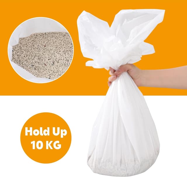 Detalle de 40 XL Extra Cat Litter Tray Liners Roll (103cm x 53cm) – Heavy Duty Leak Proof Litter Bags