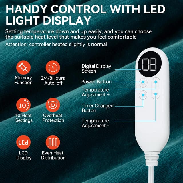 Thumbnail 2 de Olycism Termoforo elettrico 60x85 cm per schiena