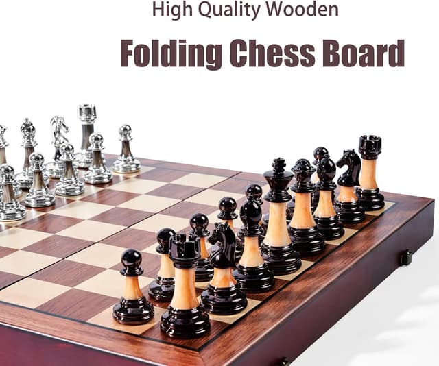 Detalle 2 de VAMSLOVE Chess Set 16" Folding Board with 3.5" King ♟
