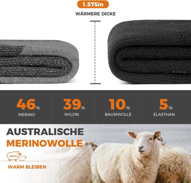 Detalle de Rahhint Calcetines Merino de senderismo 3 pares