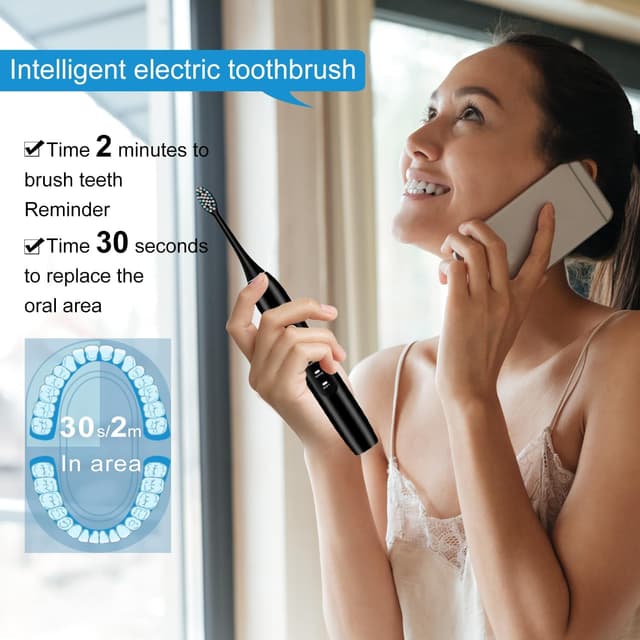 Detalle 2 de Kingheroes Electric Toothbrush Set with 42,000 VPM ⚡
