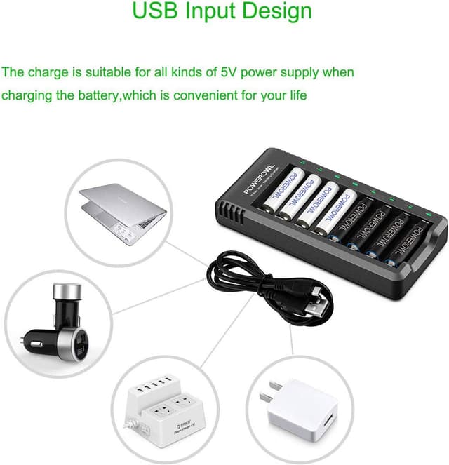 Thumbnail 6 de POWEROWL Rechargeable AA Batteries 2800mAh 🔌