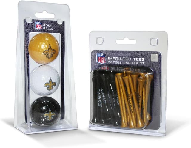 Detalle de Team Golf NFL Kansas City Chiefs logo golf ball and tees bundle (3 golf balls, 50 tees)