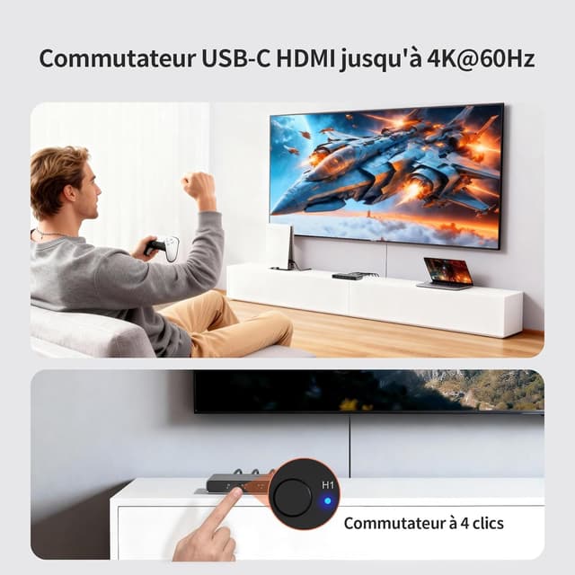 Thumbnail 4 de Alxum Switch HDMI 4 Entrées 4K@60Hz