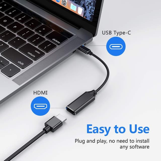 Detalle 2 de USB C to HDMI Adapter 4K — Video Audio Output