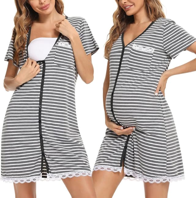 Thumbnail 6 de Uniexcosm Stillnachthemd Damen Umstandsnachthemd