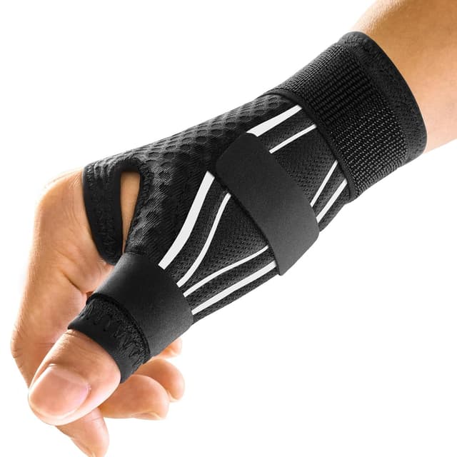 Thumbnail 6 de FREETOO tutore per pollice sinistro e destro ergonomico (S/M rosa/nero) per tendinite, rizoartrosi e sindrome di De Quervain