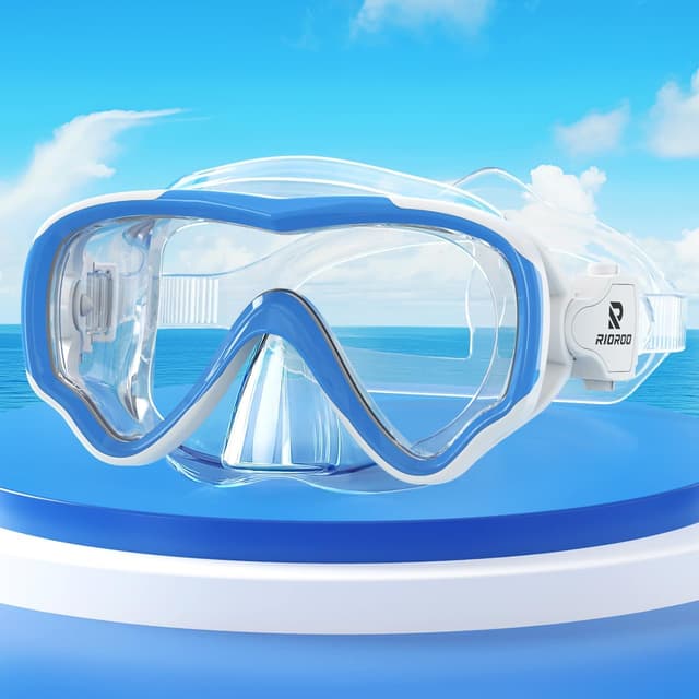 Thumbnail 6 de RIOROO Taucherbrille Kinder (Panorama 180°, anti-Nebel) mit Nasenbekleidung – für Jungen & Mädchen 4–14