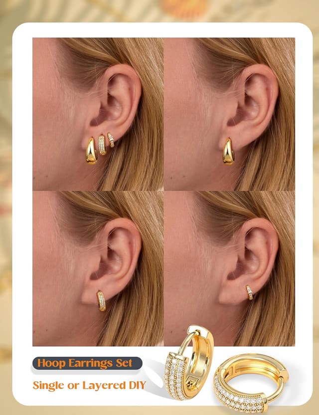 Thumbnail 3 de LOLIAS Small Hoop Earrings 3 Pairs