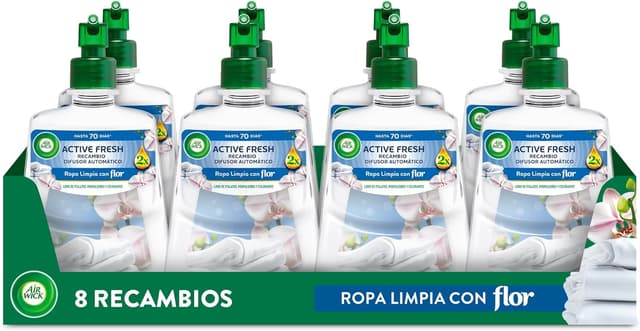Imagen de Air Wick Active Fresh Spray Automático Sin Aerosol, Pack 8 en OfertitasTOP