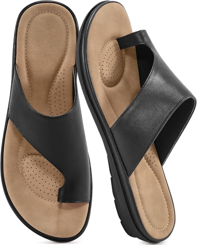 Detalle de Reimferce Summer Flat Sandals for Women — Comfortable Orthopedic Walking Slides