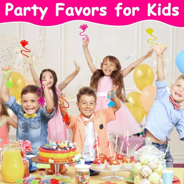 Thumbnail 4 de 100PCS Glitter Sticky Hands Party Favors 100pcs