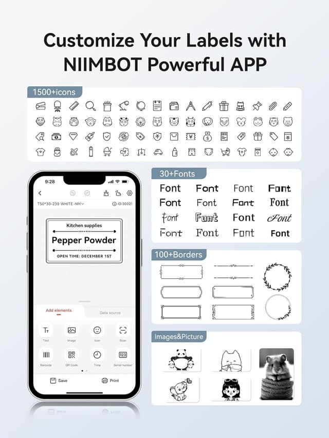 Thumbnail 5 de NIIMBOT B1 Portable Label Printer 2-inch