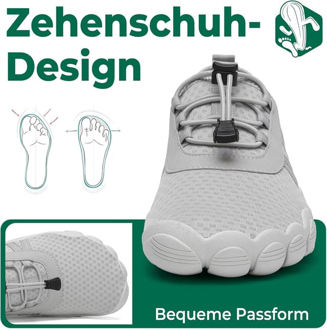 Detalle 2 de SAGUARO Badeschuhe für Damen & Herren – schnelltrocknende Wasserschuhe mit rutschfester Sohle, Gr. 36–48