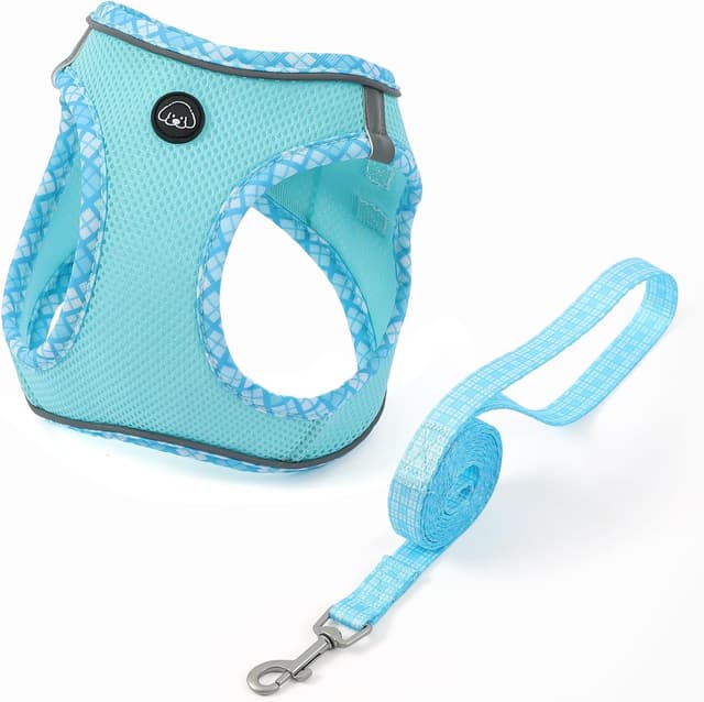 Detalle de COMSLE Pettorina per Cani Taglia Piccola XS blu chiaro con imbottitura morbida, traspirante e riflettente