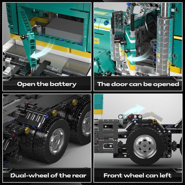 Detalle de Mould King 13201 Technique Camion américain – ensemble de construction 2064 pièces