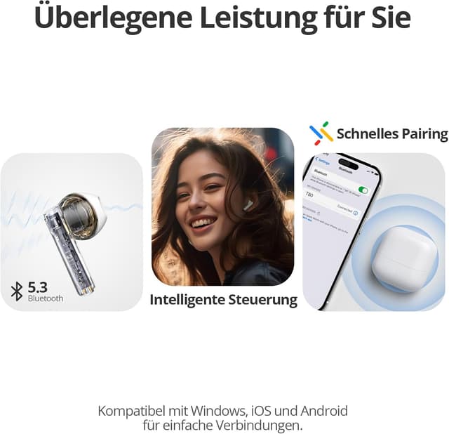Thumbnail 5 de Ciciloud Bluetooth Kopfhörer 46 Stunden Wiedergabe