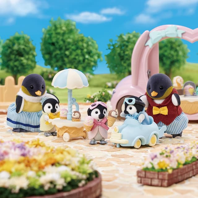 Detalle 1 de Les jumeaux Pingouin Sylvanian Families: set con pinguini Pearl e Rocky