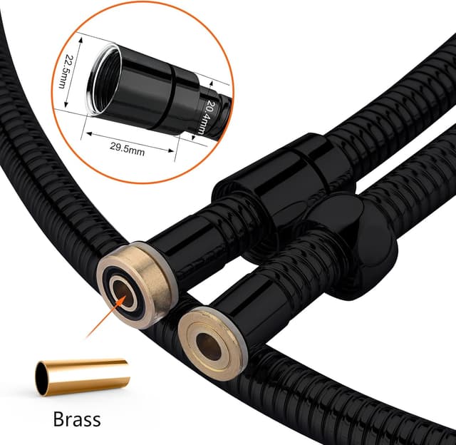 Detalle de GRIFEMA G851B-18 flessibile doccia e tubo universale in acciaio inox, 1,8 m