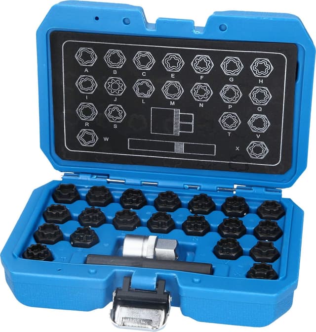 Detalle de Brilliant Tools BT691360 – assortiment de 22 antivols de jantes pour Audi