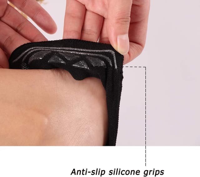 Detalle de JaosWish Women No Show Socks – Ultra Low Cut Liner Socks (6 Pairs) with Anti-Slip Gel