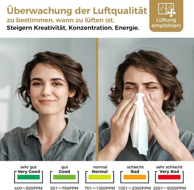 Detalle 1 de U UNNI CO2 Messgerät 400–5000 ppm