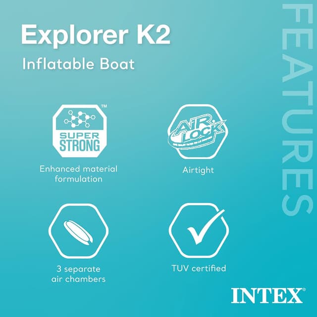 Thumbnail 3 de Intex Explorer K2 Inflatable Kayak 2‑Person 🚣