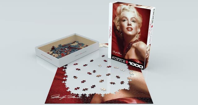 Detalle de Marilyn Monroe Red Portrait 1000-teiliges Puzzle