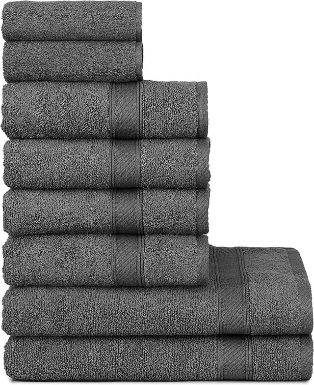 Detalle de nottoc Handtücher Set Grau 8-TLG