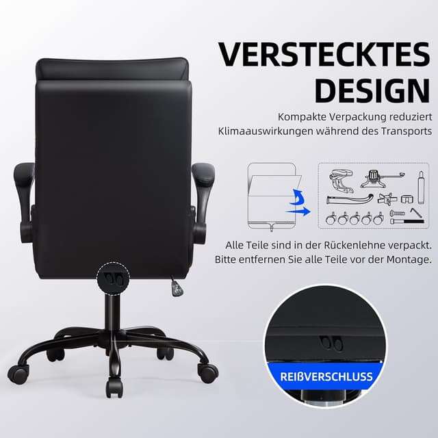Thumbnail 5 de Asukale Bürostuhl Ergonomisch 150 kg 💺