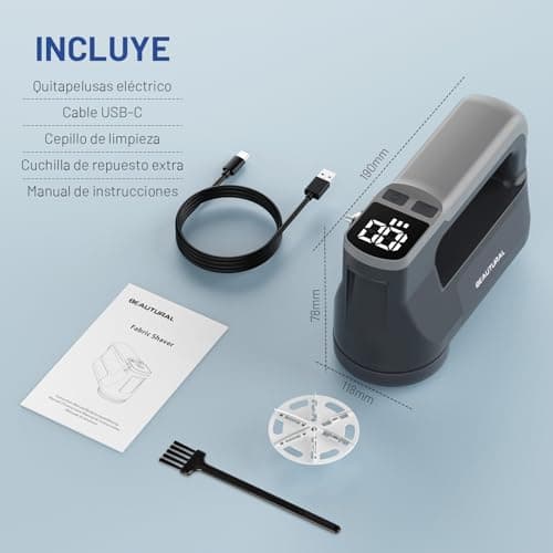 Thumbnail 7 de BEAUTURAL Rasoir Électrique à Peluches USB C