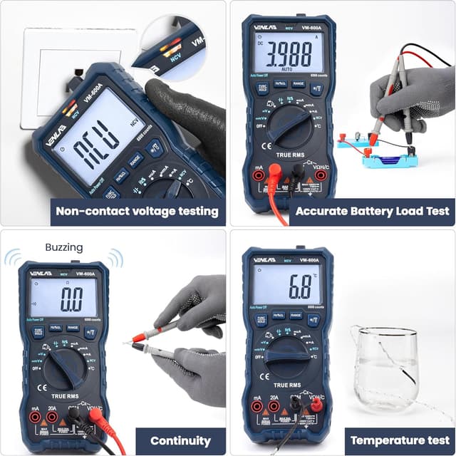 Detalle 2 de VENLAB digital multimeter TRMS, 6000 counts
