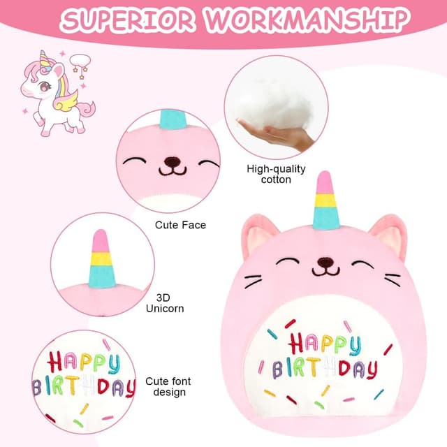 Thumbnail 2 de Vicloon Oreiller Licorne Rose 24x24 cm