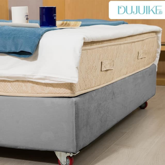 Detalle 2 de DUJUIKE Mantovana per giroletto in velluto riccio per divano letto, protezione e rinnovo (Cal King 180–190 cm) – Grigio chiaro