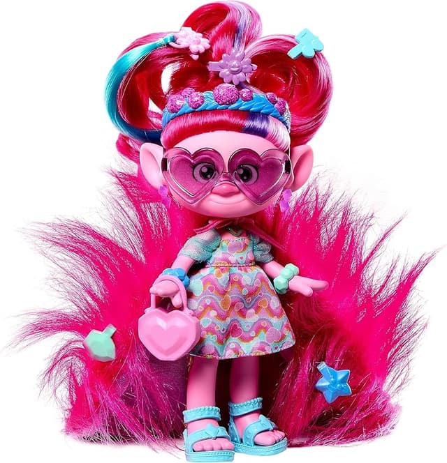 Detalle de Mattel Trolls 3 Reina Poppy Muñeca con Capa