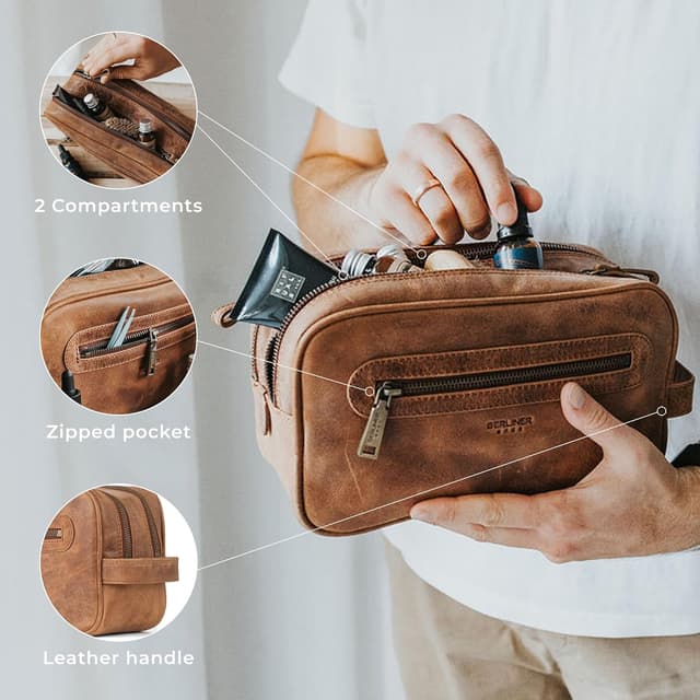 Thumbnail 4 de Berliner Bags MAX Neceser de Piel 27x15x12 cm