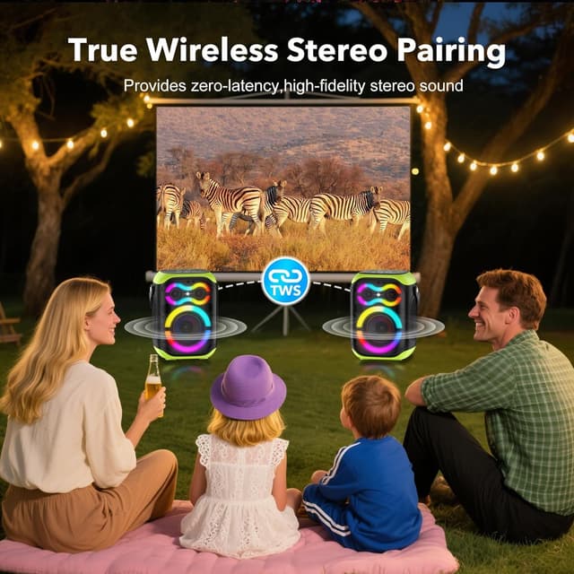 Thumbnail 5 de Altoparlante portatile Bluetooth 80W potente per feste