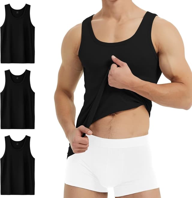 Thumbnail 6 de YouShow Herren-Unterhemd im 3/5er Pack aus 100% Baumwolle (Feinripp Tank Top)