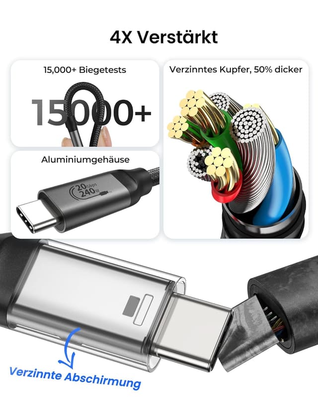 Thumbnail 4 de Silkland USB C Datenkabel Kurz 30cm