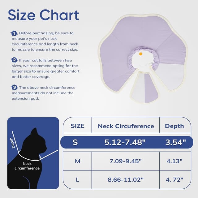 Thumbnail 5 de Supet Soft Cat Cone Collar adjustable recovery collar 🐱