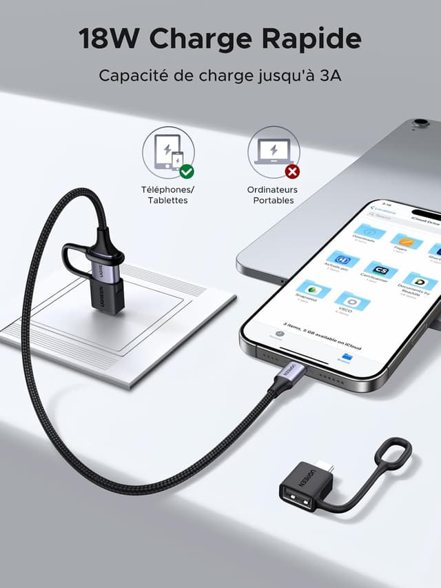 Detalle de UGREEN Adaptateur USB C vers USB A 10Gbps